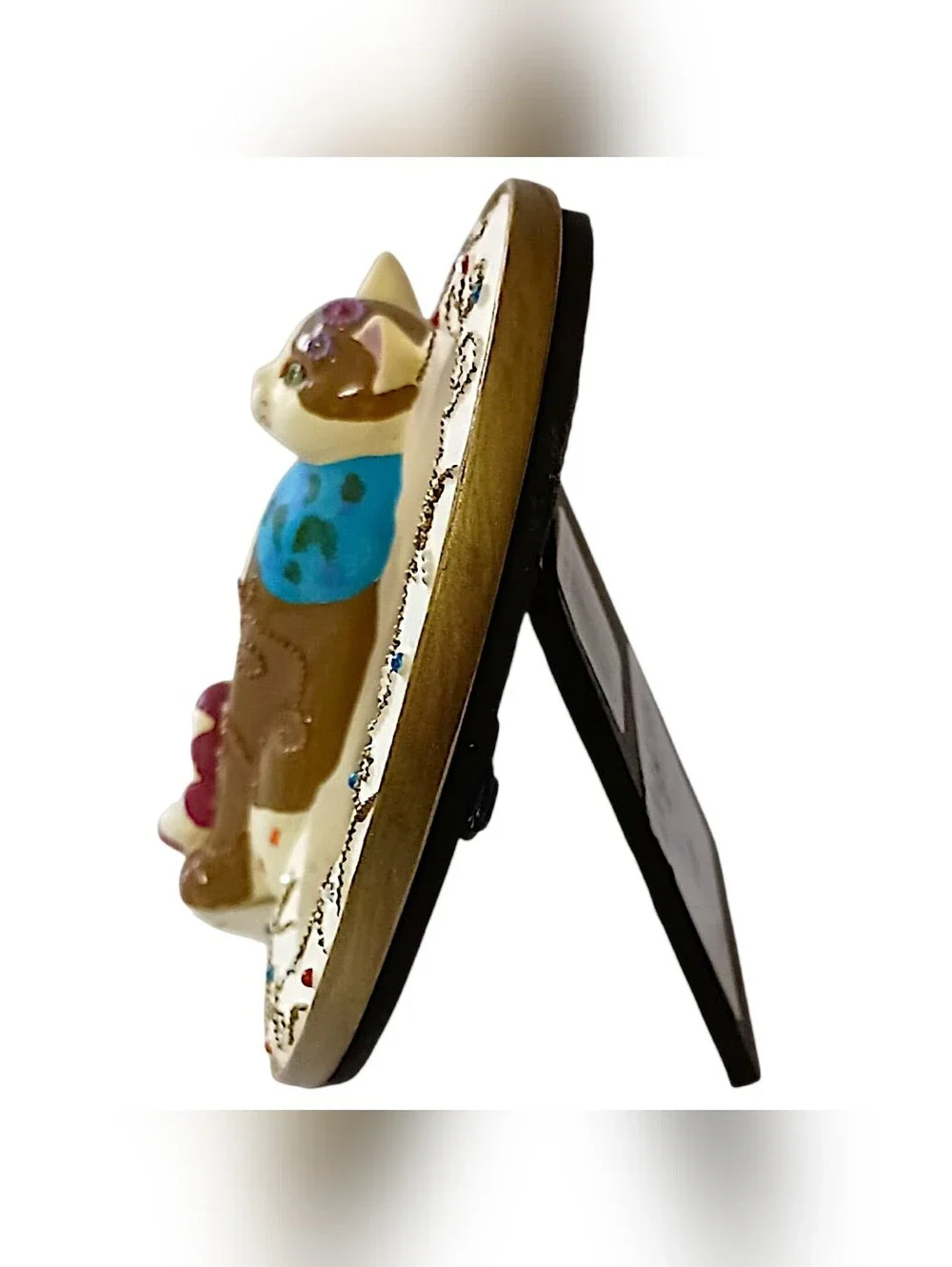 Kleo Kats Mini Cat‎ Picture Photo Frame Hand Painted Whimsical Collectible Resin